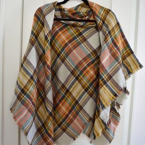 Plaid Blanket Scarf